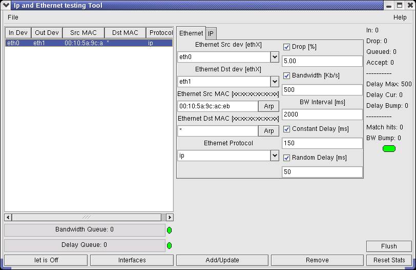 IET - IP and Ethernet testing Tool